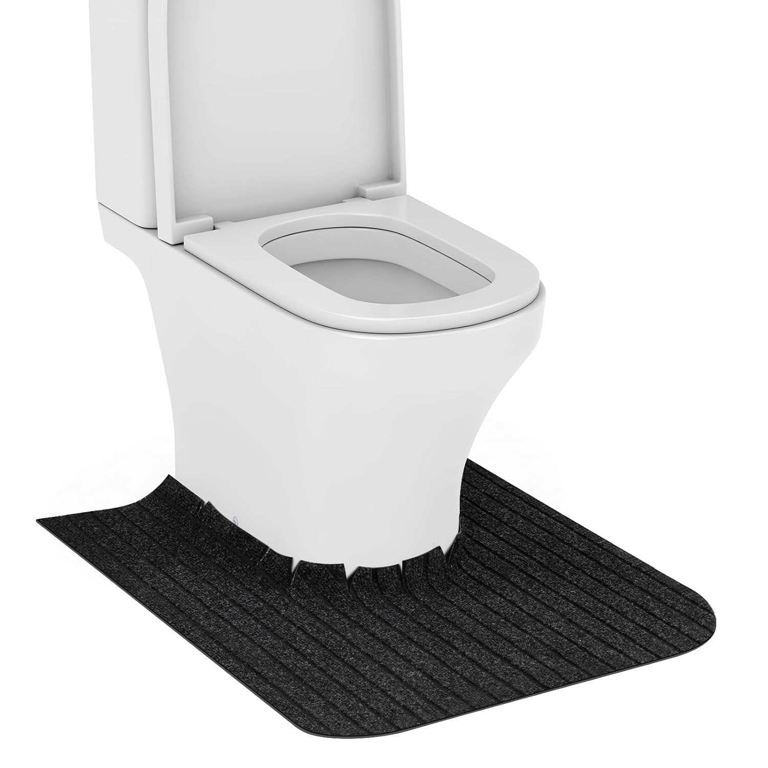 Round Commode Potty Training Mats for Boys - 4 Pack Black
