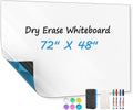 Large White Board 72x48 with Self-Adhesive Backing - Big Magnetic Dry