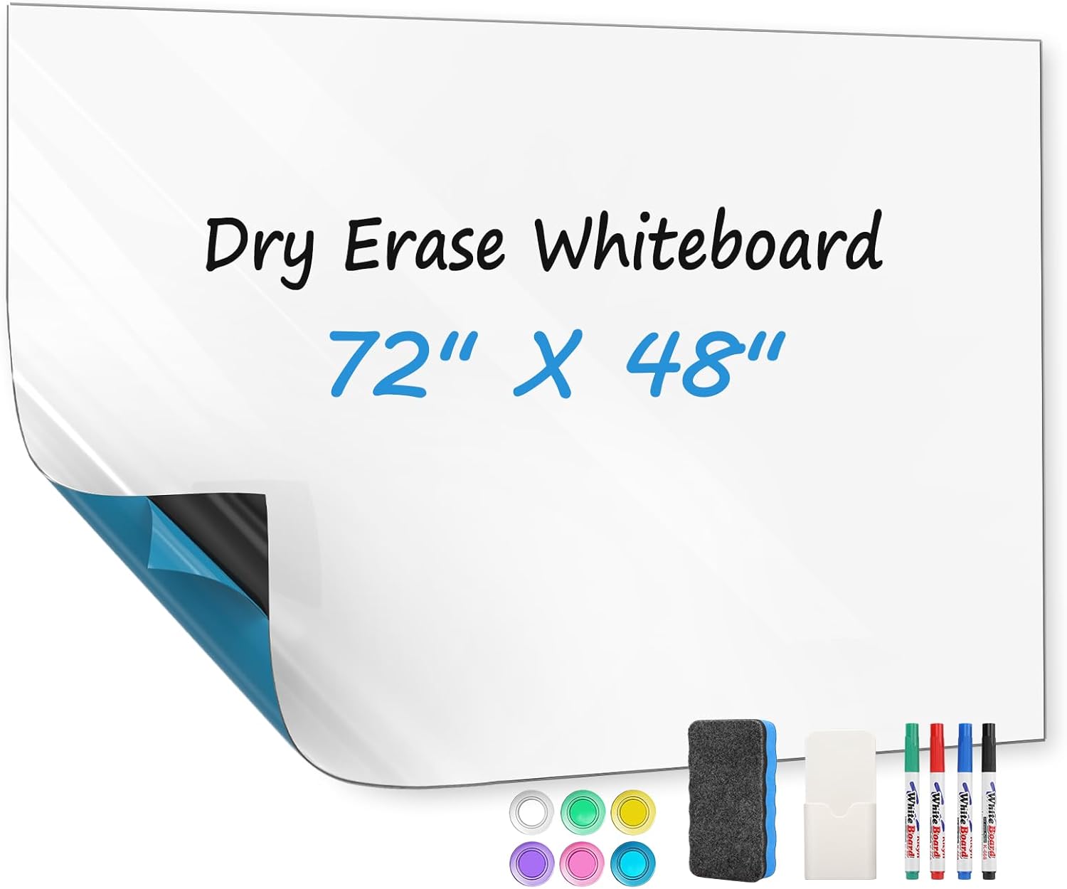 MaxGear Large White Board 72x48 for Effortless Planning and Notes