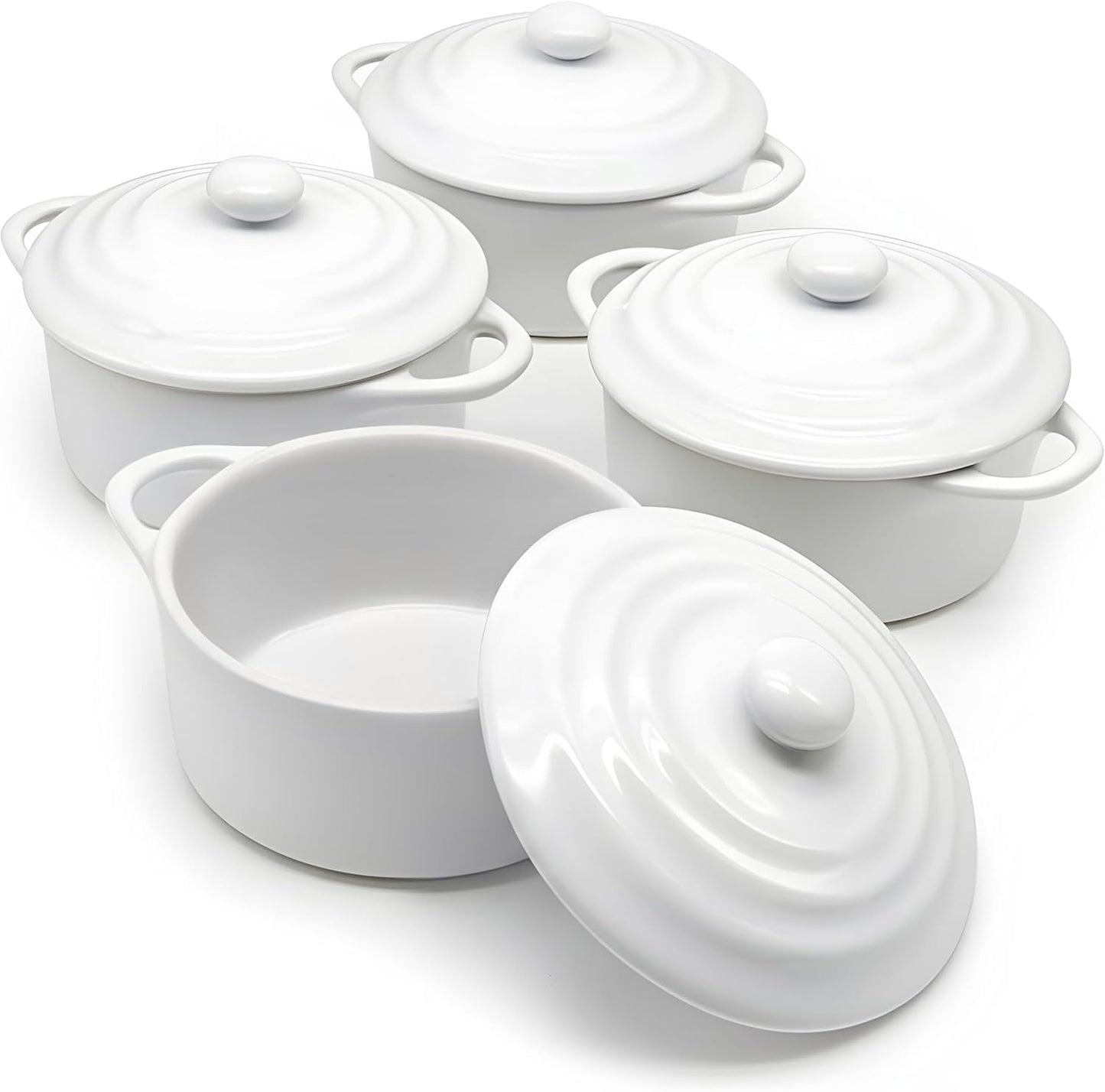 Kook Ceramic Mini Cocotte Set for Individual Baking Needs