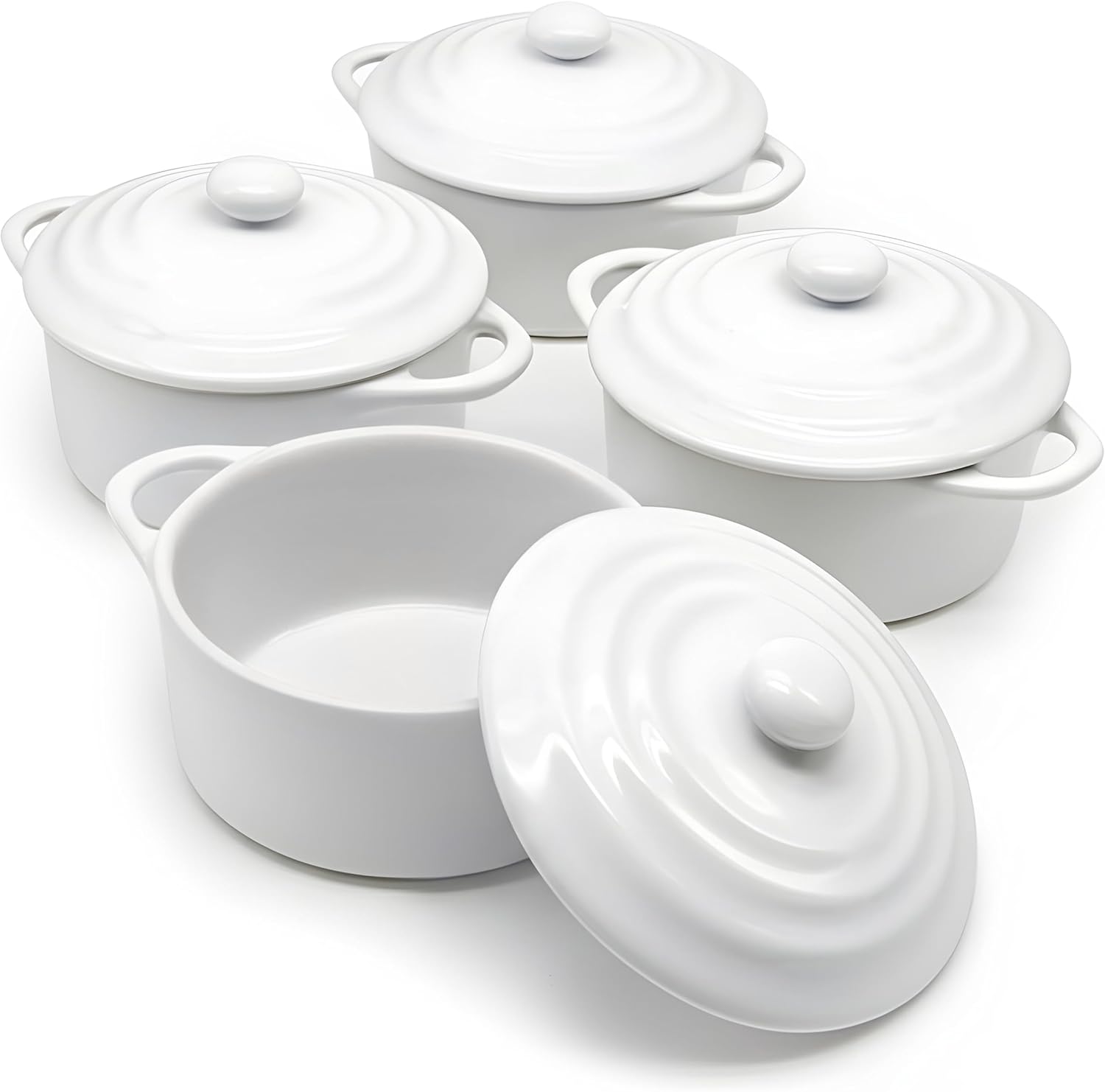 Kook Ceramic Mini Cocotte Set for Individual Baking Needs