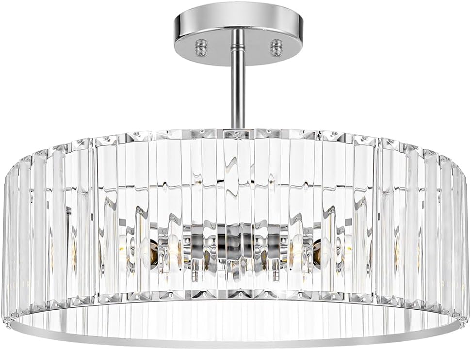 Modern Crystal Ceiling Light Fixture for Kitchen and Hallway