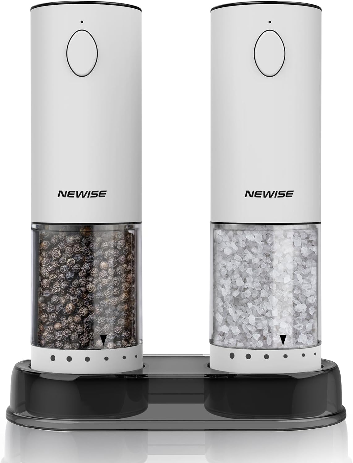 Electric Salt and Pepper Grinder Set with LED Lights and Coarseness