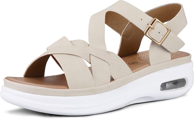 mysoft Women's Walking Sandals with Air Cushioned Support