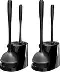 Toilet Plunger and Bowl Brush Combo - Space-Saving 2-in-1 Bathroom Set
