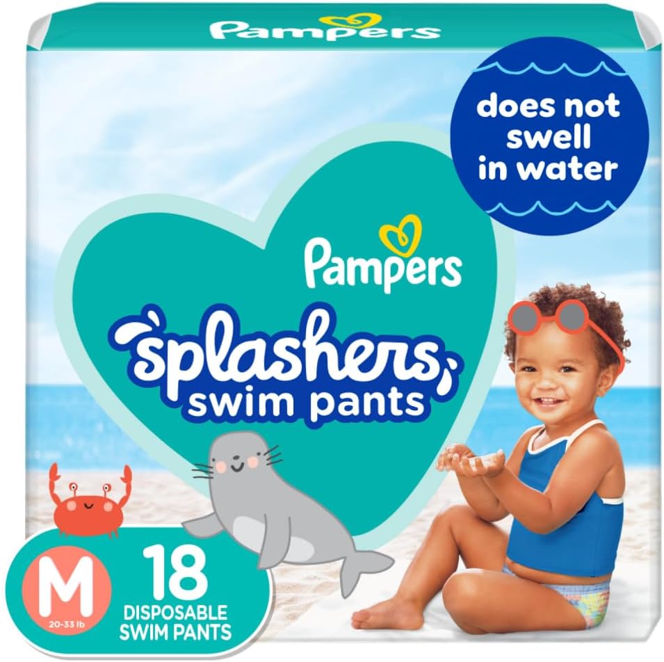 Pampers Splashers Size M 18ct - Gap-Free Baby Swim Pants