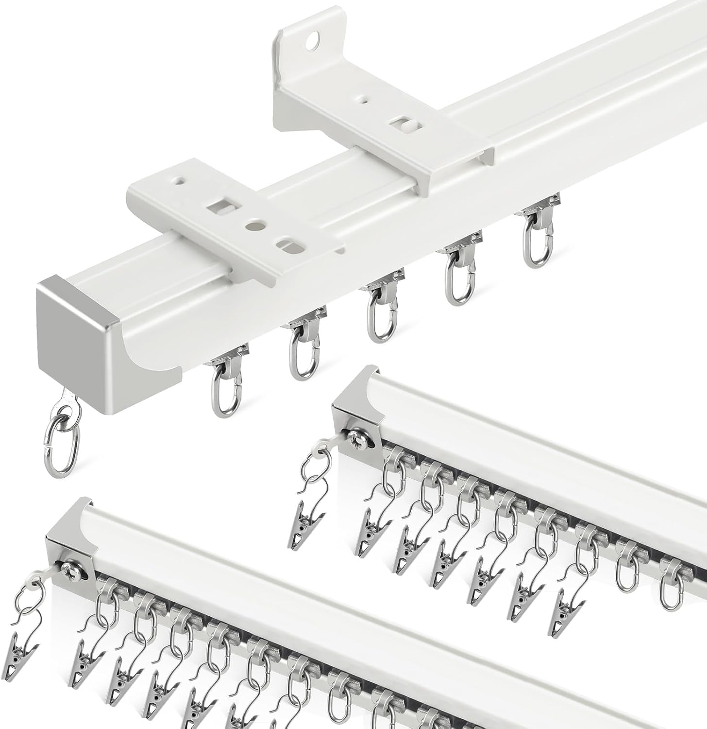 3-9Ft Heavy Duty Ceiling Curtain Track System - SUZALD