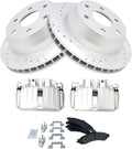 TRQ Rear Brake Pad & Rotor Kit Compatible with 02-06 Chevrolet