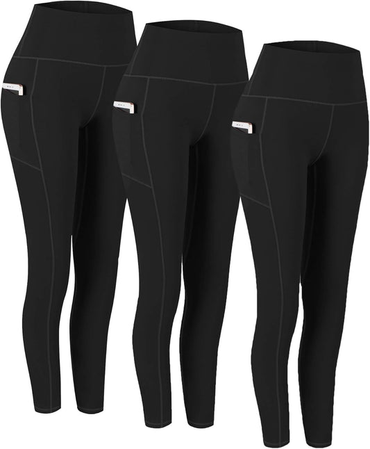 High Waist Yoga Pants with Pockets for Women by Fengbay