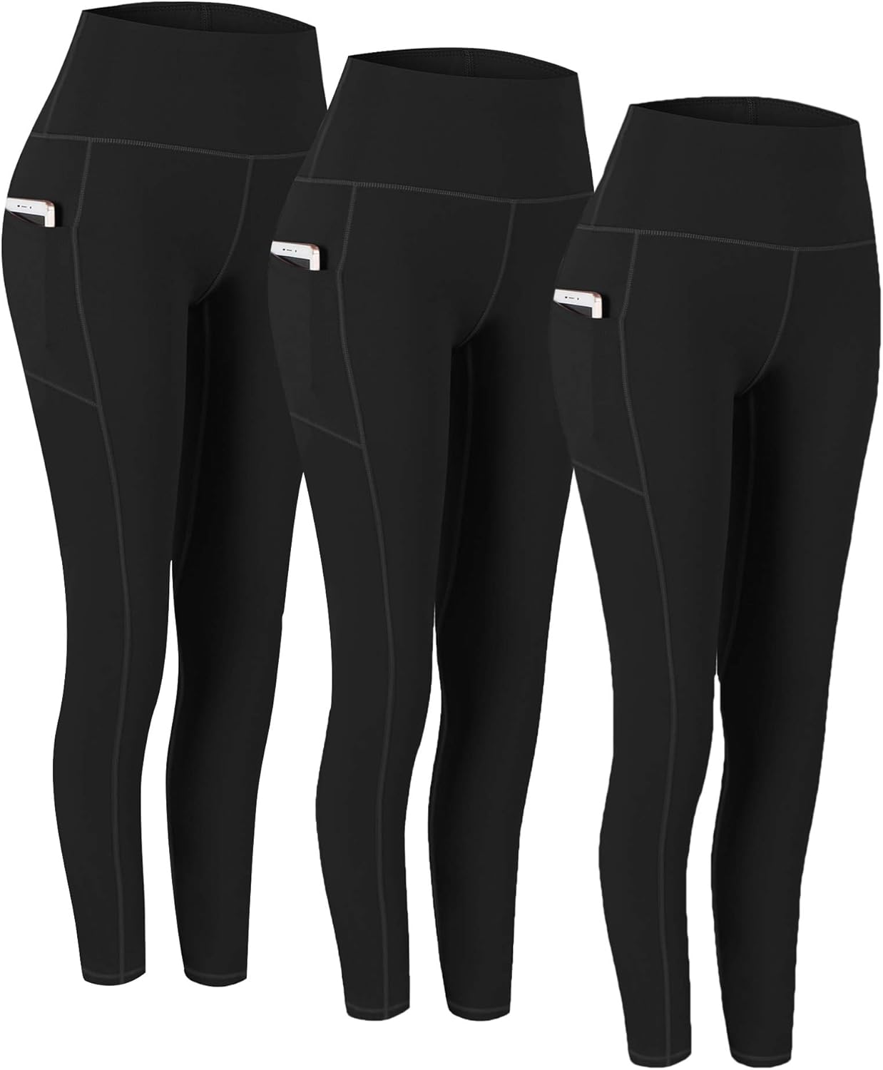 High Waist Yoga Pants with Pockets for Women by Fengbay