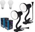 LED Clip on Desk Lamp with 360 Flexible Gooseneck - 2 Pack