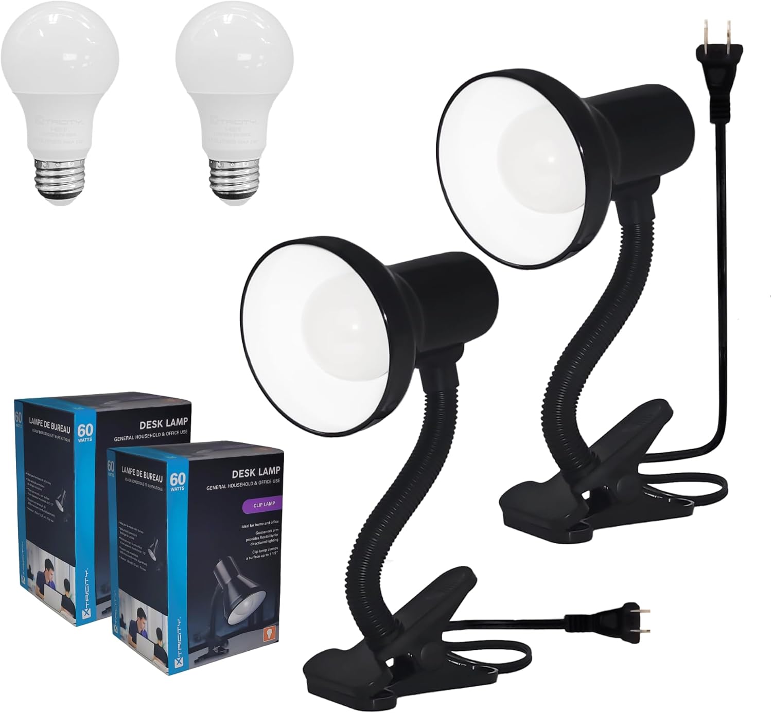 Xtricity LED Clip on Desk Lamp with Flexible Gooseneck Design