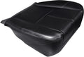 Driver or Passenger Bottom Leather Seat Cover Black - Chevy/GMC Fit