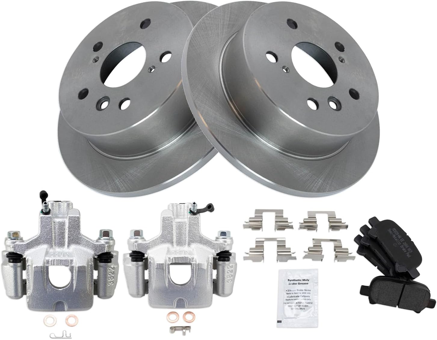 TRQ Rear Brake Pad & Rotor Kit for 2005 Toyota Avalon - Quality Parts