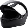 Gloss Black DOT Flip Up Full Face Motorcycle Helmet - Lightweight