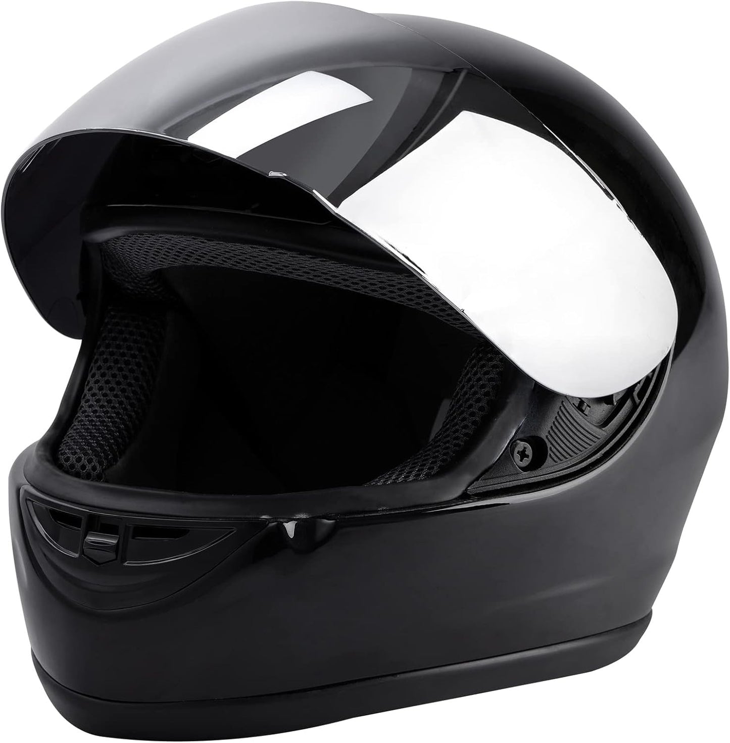 TCMT Gloss Black DOT Flip Up Full Face Motorcycle Helmet Review