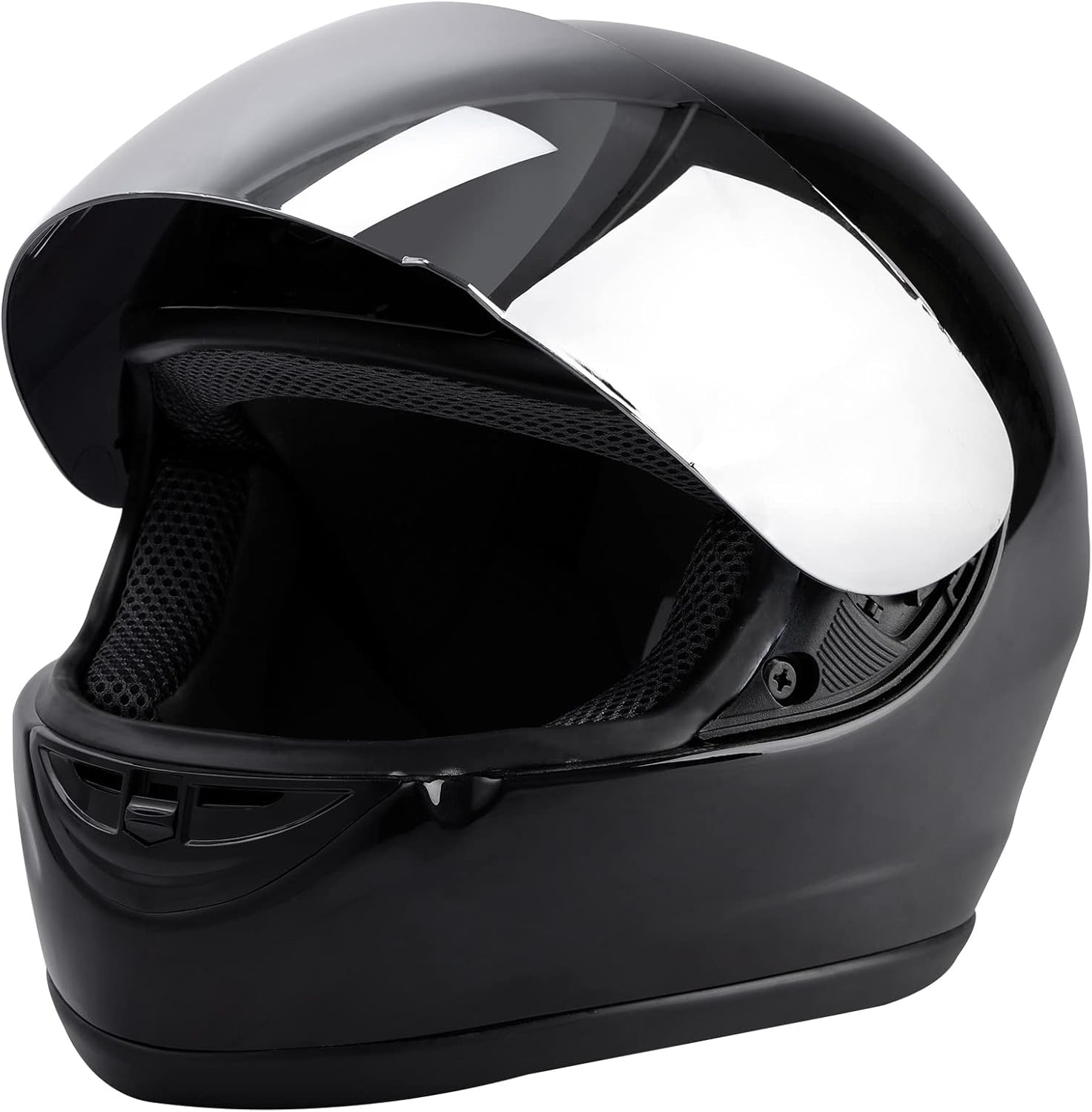 TCMT Gloss Black DOT Flip Up Full Face Motorcycle Helmet Review