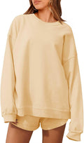 Womens Oversized 2 Piece Sweatsuit Set - Comfortable Lounge Wear