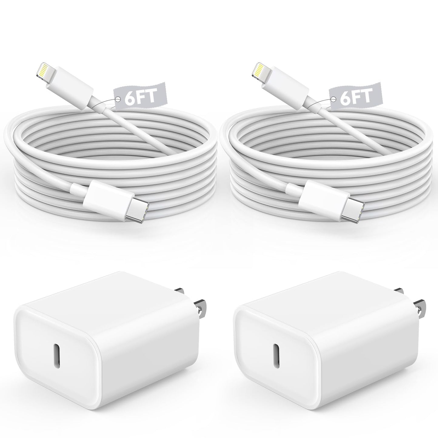 Rapid Charge Duo: 2-Pack Fast iPhone Charger Set