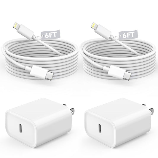 Rapid Charge Duo: 2-Pack Fast iPhone Charger Set