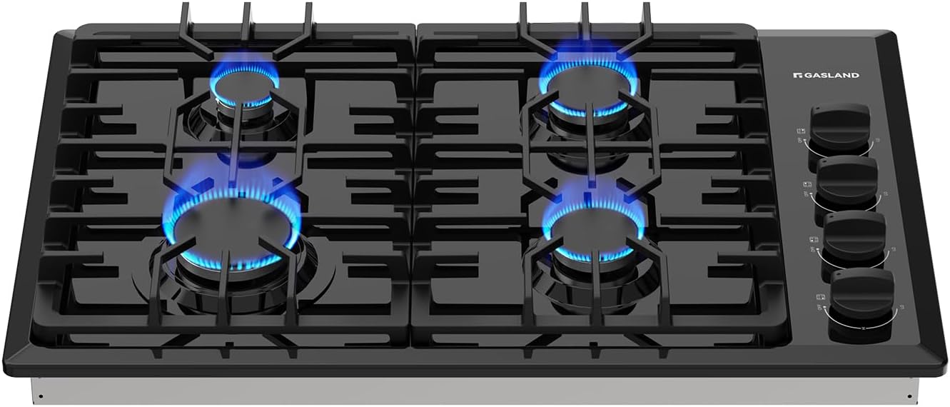 GASLAND 30 Inch Gas Cooktop with 4 Powerful Sealed Burners