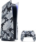 Carbon Fiber Gaming Skin for PS5 Bundle - Gray Camouflage