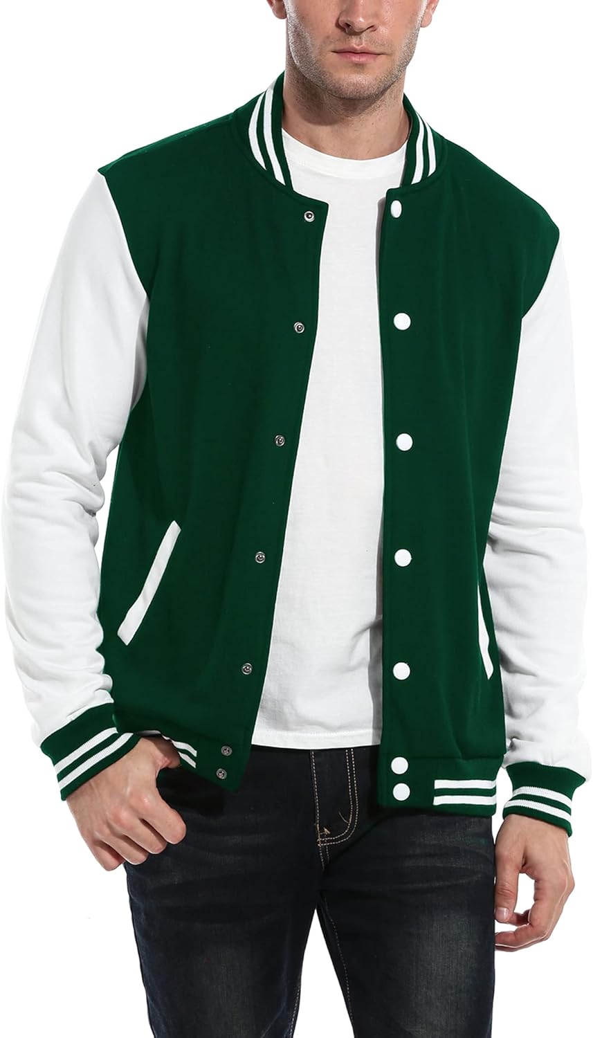 COOFANDY Men's Fashion Varsity Jacket for Casual Style Lovers