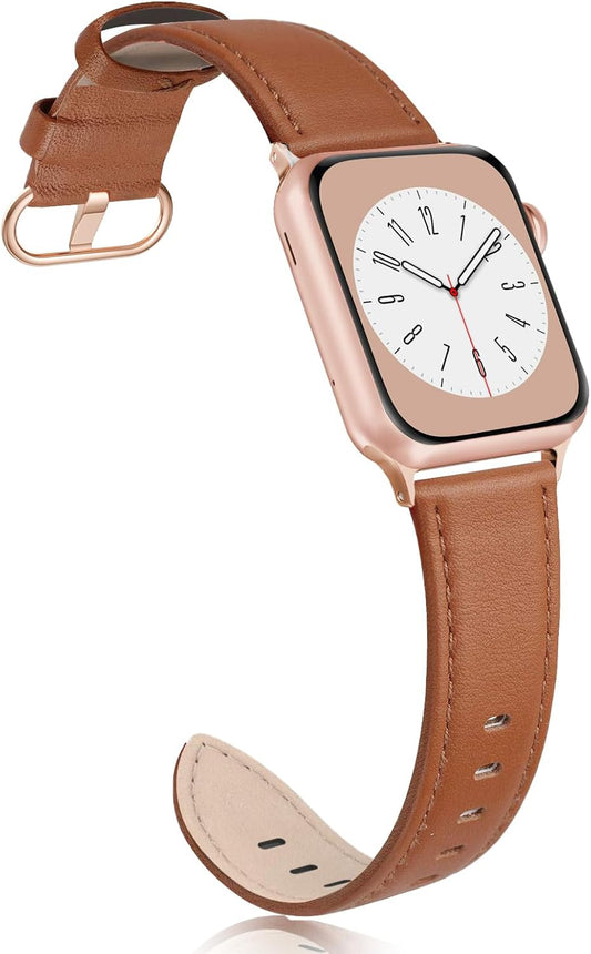 SWEES Genuine Leather Band for Apple Watch - Stylish Elegance