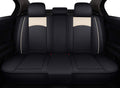 Leather Universal Car Seat Covers Split Bench 40/60 - Black-Beige