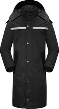 iCreek Raincoat Waterproof Long Rain Jacket - Packable Reflective