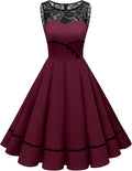 50s Vintage Floral Lace Swing Dress - Retro Rockabilly Cocktail Shoes