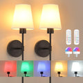 Battery Operated Wall Sconces Set of 2 for Modern Homes