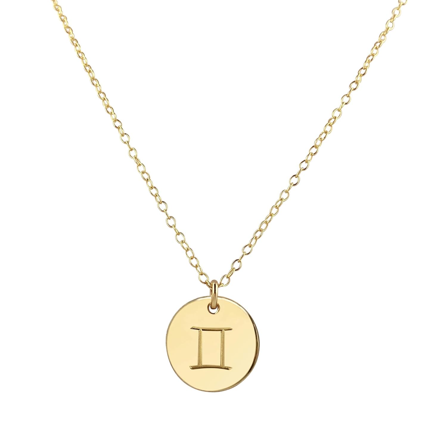 Handmade Gold Gemini Necklace for Astrology Lovers and Gifts