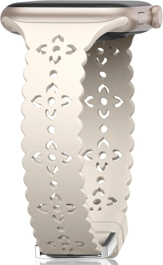 Ultra Thin Lace Floral Band for Apple Watch ~ Women's Elegant Style
