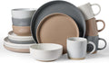 Milkyway Stoneware Dinnerware Set for 4 - Scratch Resistant 16pc