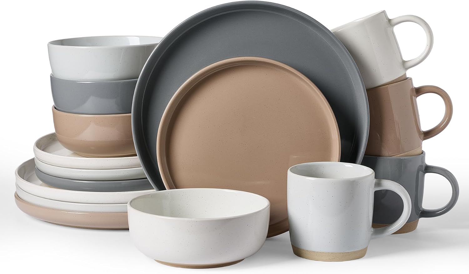 Famiware Milkyway Stoneware Dinnerware Set for 4, 16pcs