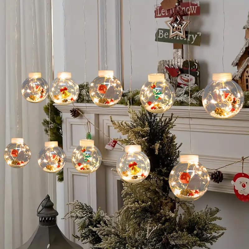 LAMPHOME 11-Function Wedding Christmas Curtain Lights