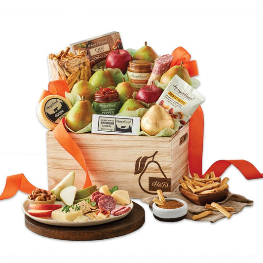Signature Pear, Nut, and Cheese Gift Basket for Food Lovers