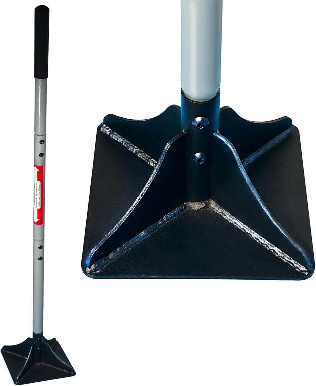 Heavy Duty Steel Tamper 8x8 with 48in Handle for Compaction