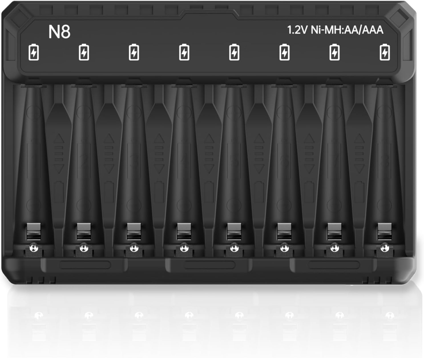 SEVENKA Smart 8-Bay Fast Charger for Ni-MH Ni-CD Batteries