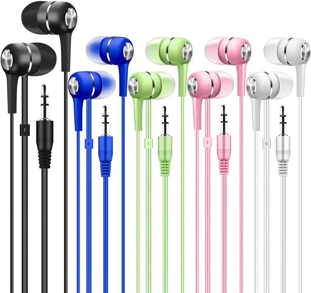 Yoley 10-Pack Colorful Earbuds for Kids