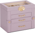 Jewelry Box with 3 Drawers Display Organizer for Earrings Necklaces