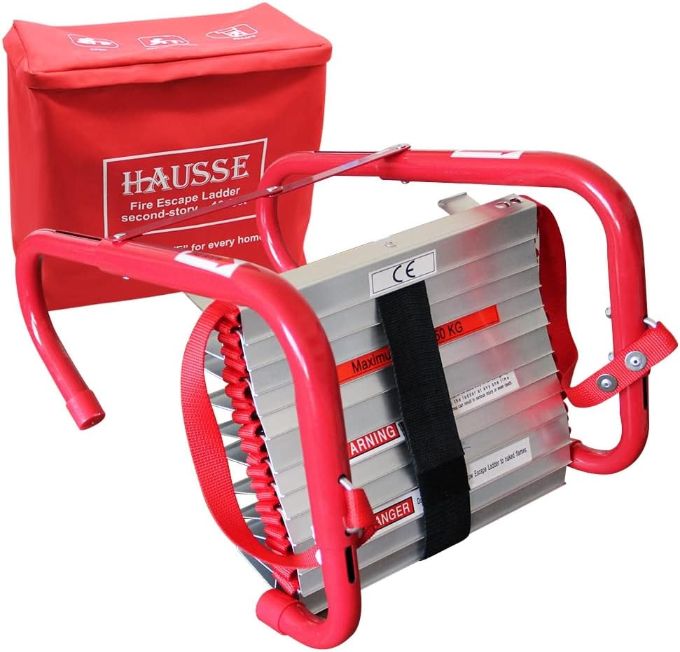 Hausse Retractable Fire Escape Ladder, 13 Feet for Safety