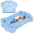 Foldable Portable Toddler Travel Bed Blue - Washable Soft Floor Bed