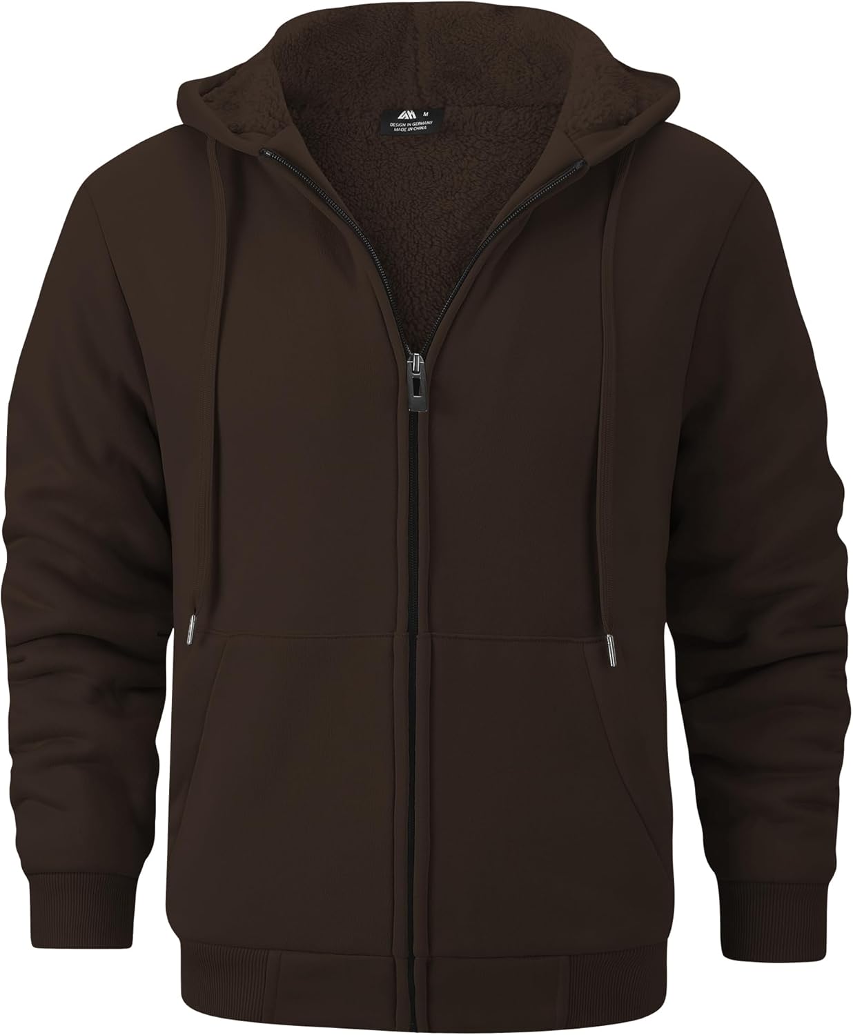 GEEK LIGHTING Heavyweight Fleece Hoodies for Men Full Zip Up