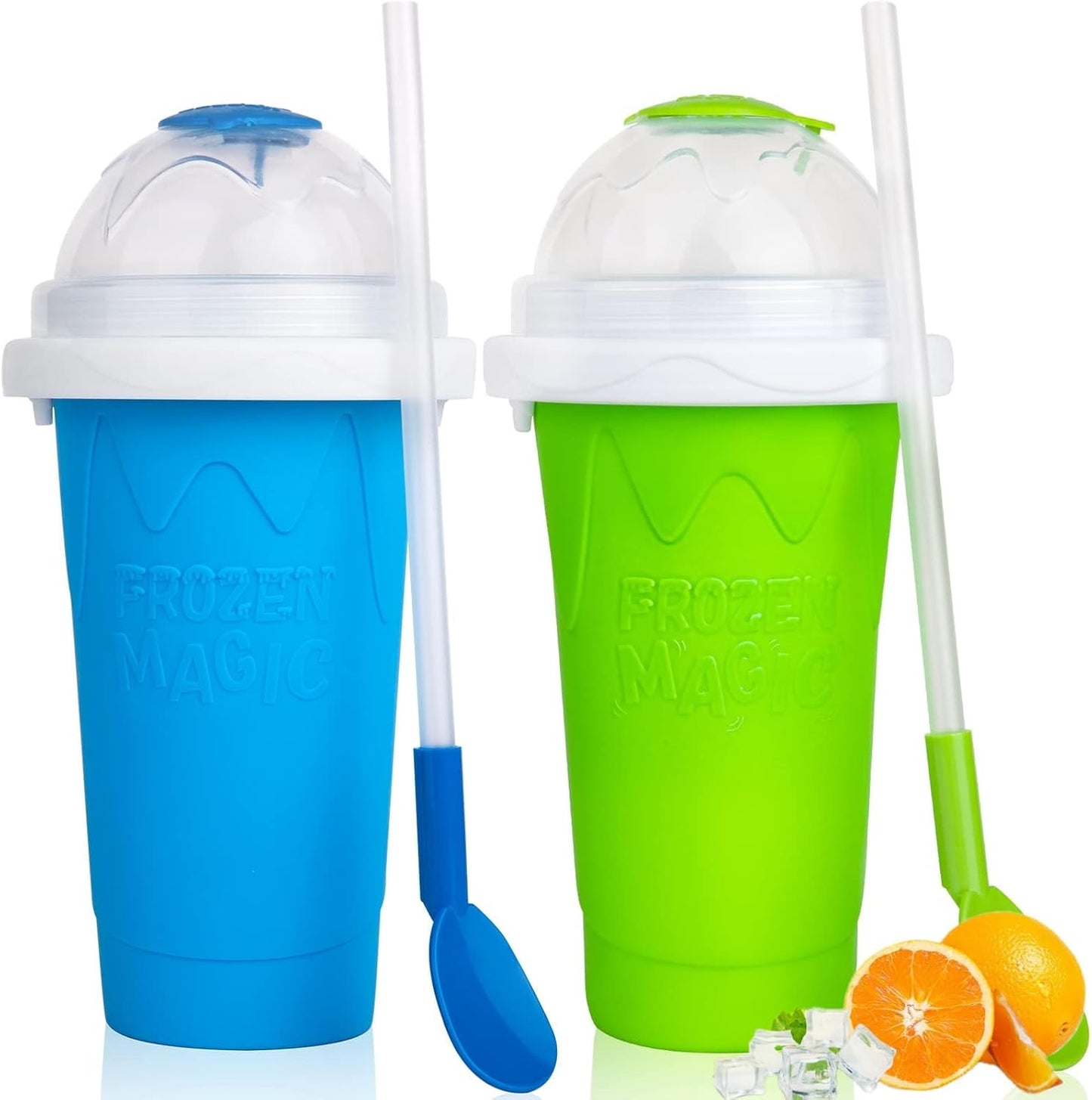 Magic Slushie Maker Cup - Quick Freeze - DIY Fun! (Blue/Green)