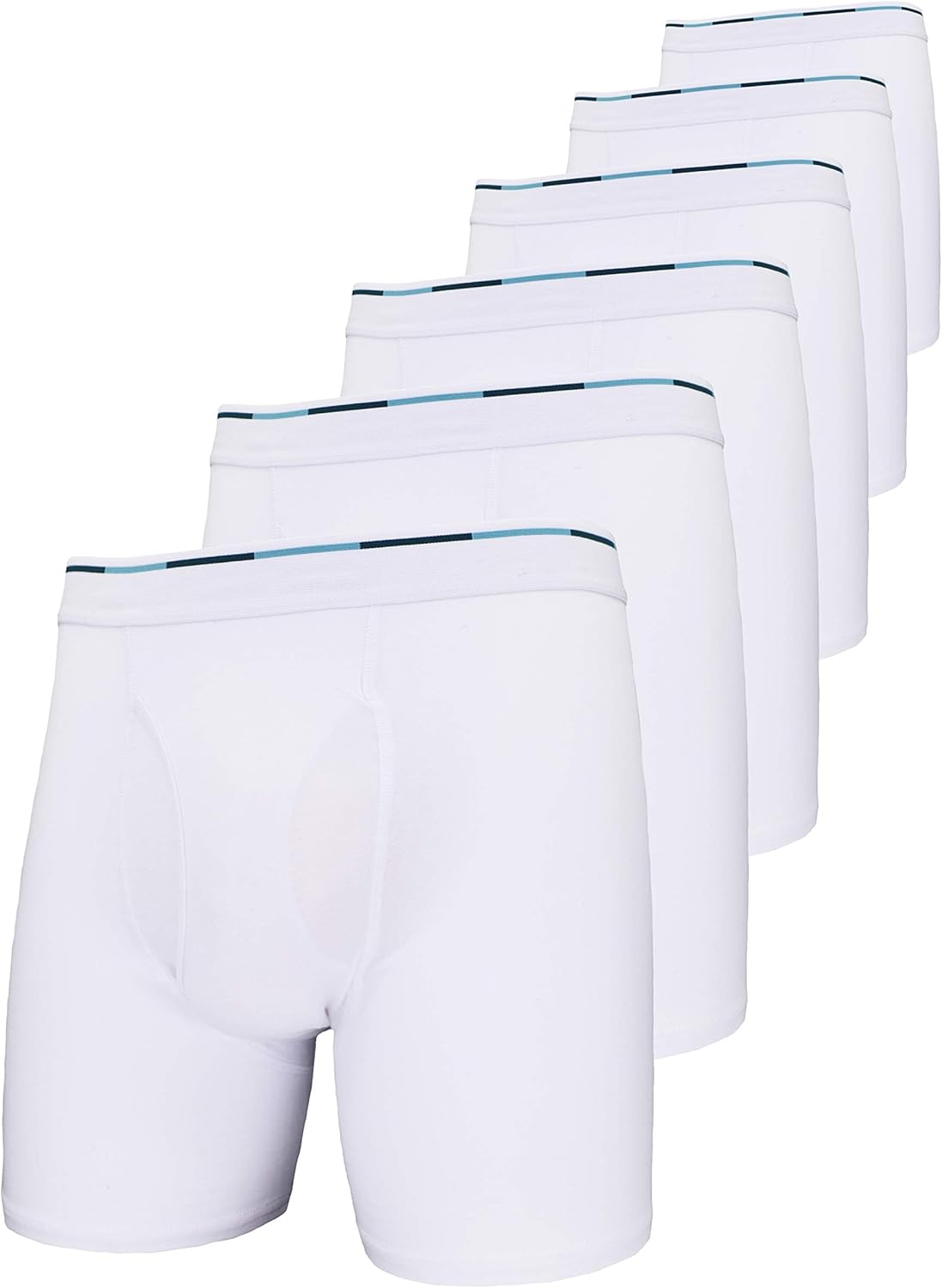 Comfneat Men's 6-Pack Boxer Briefs Soft Breathable Underwear