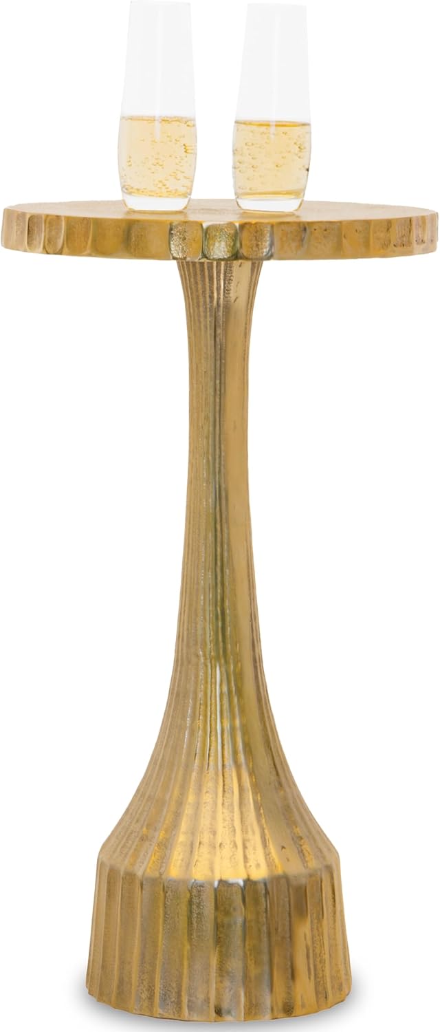 Vintage Gold Side Table by Objet D'Art - Stylish Accent for Small Spaces