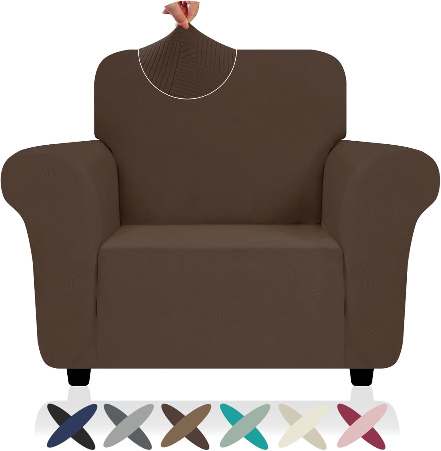 ZNSAYOTX Chair Cover with Arms - Stylish Anti-Slip Protector