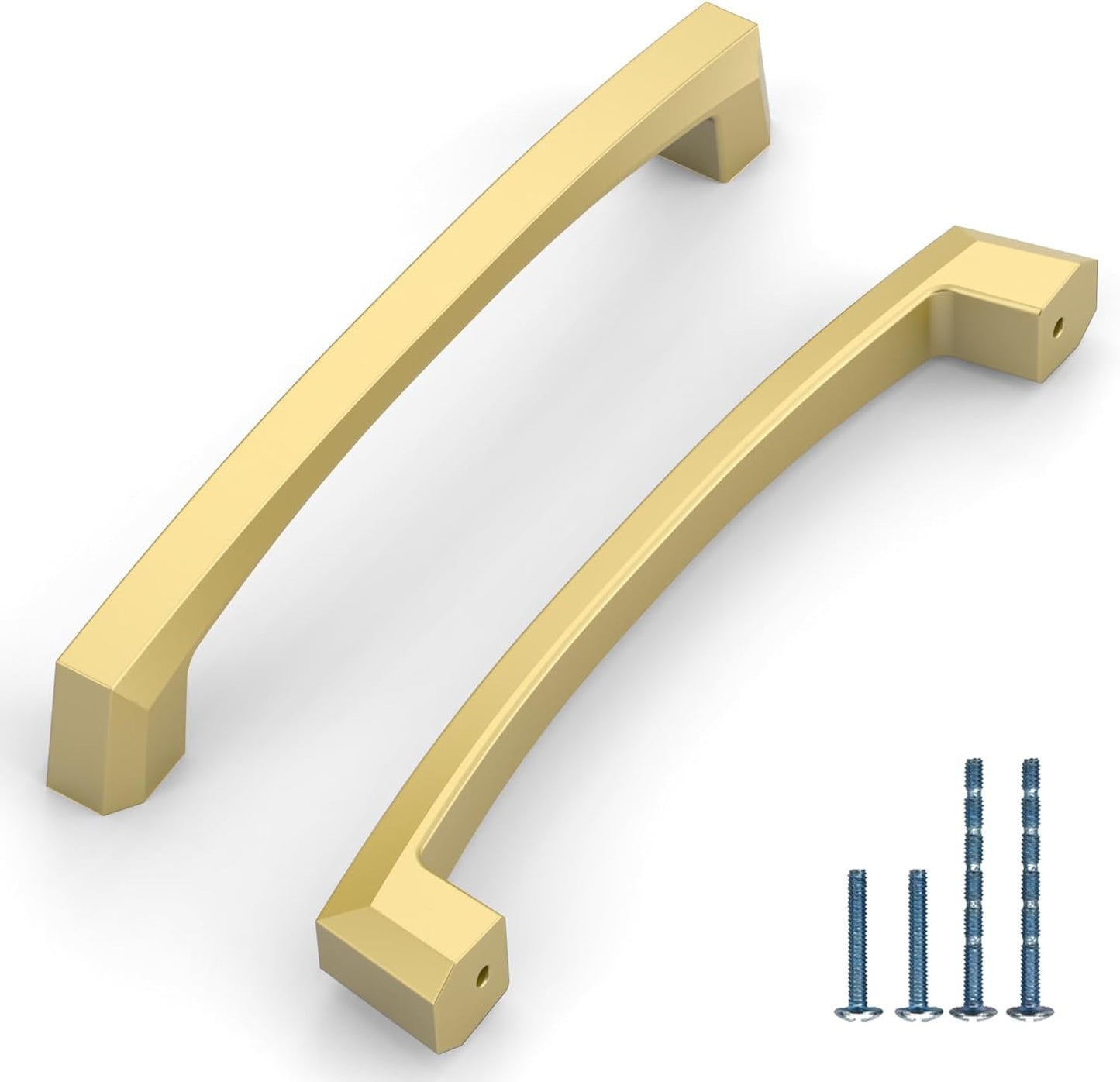 Brushed Gold Kitchen Cabinet Handles - 10 Pack 5 Inch Pulls